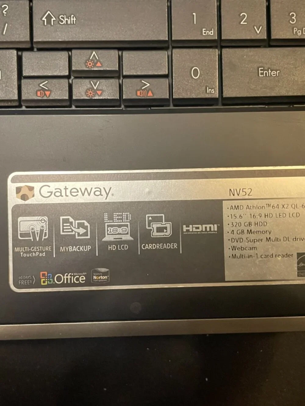 Gateway Nv52 Laptop